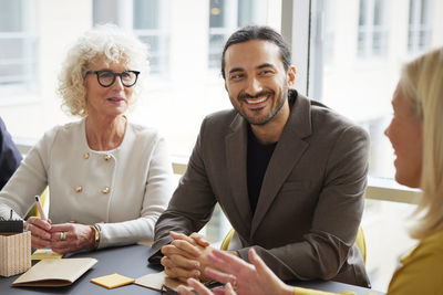 Business people having meeting in office