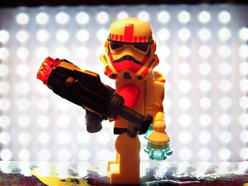 Close up of closed door