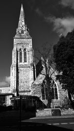 Low angle view of church against sky