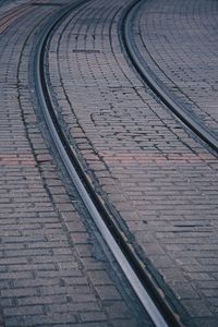 Railroad track in the station