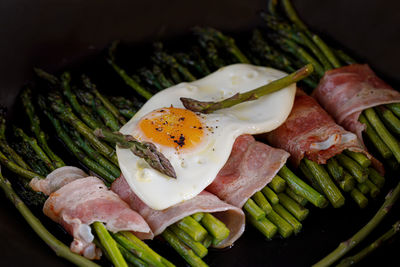 Close-up of meal served in plate