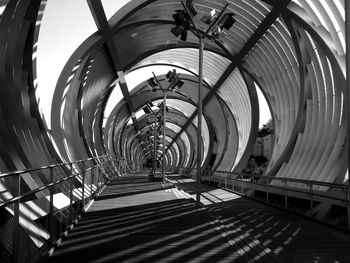 Directly below shot of spiral staircase in building