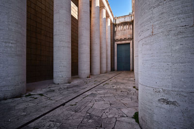 Corridor of building and colonnade 