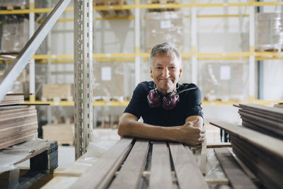 Portrait of a man working