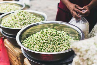 Midsection of vegetables for sale in market