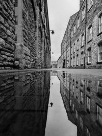 Reflection of buildings in water