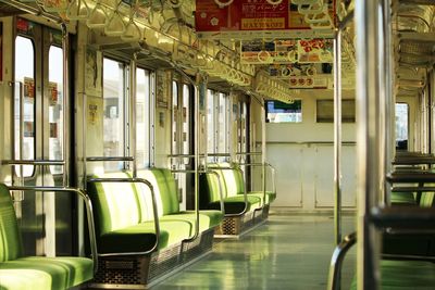 Empty seats in train