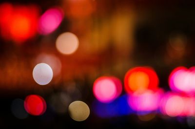 Defocused image of colorful lights