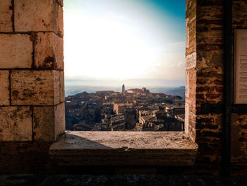 View of old building in city