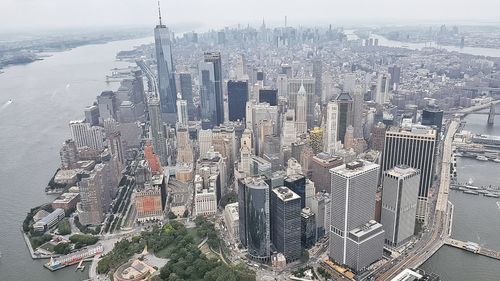 High angle view of cityscape