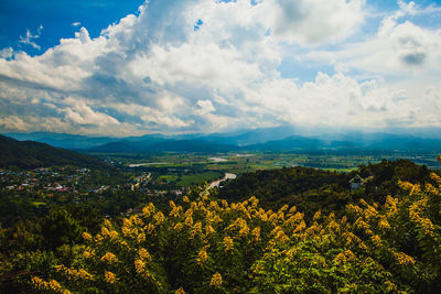 Scenic view of landscape against sky