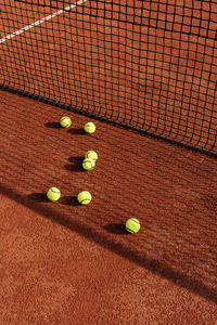 Tennis balls on the court. tennis background
