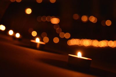 Defocused lights at night