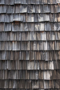 Full frame shot of wooden roof