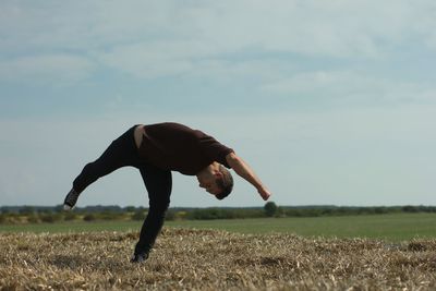 People standing on field