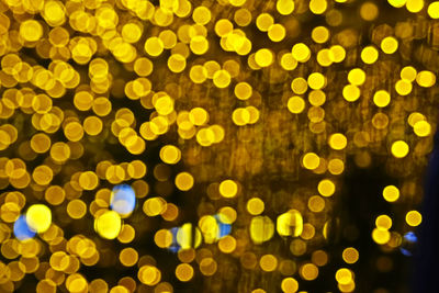 Defocused image of illuminated lights