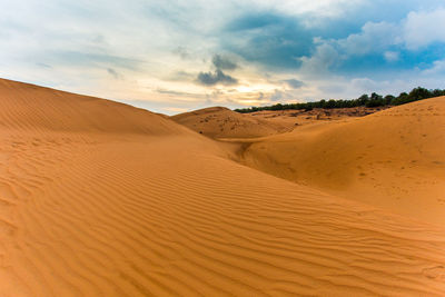 Scenic view of desert against sky