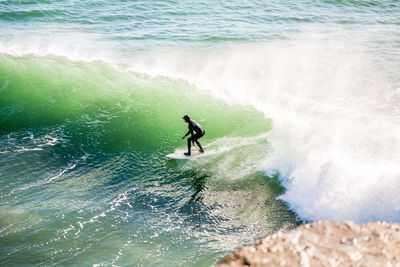 Man surfing in sea