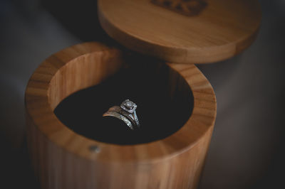 Close-up of wedding rings