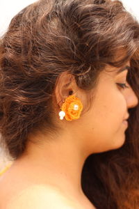 Close-up portrait of a beautiful young woman