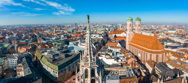 Munich aerial panoramic architecture, bavaria, germany. beautiful germany