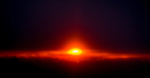 Scenic view of dramatic sky during sunset