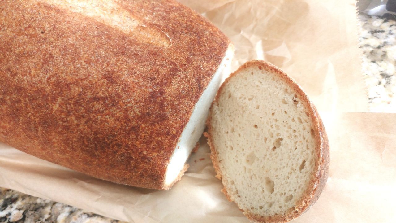 HIGH ANGLE VIEW OF BREAD WITH MEAT