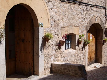 Entrance of building