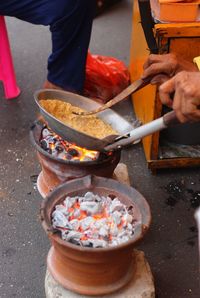 Close up of traditional indonesian street food.