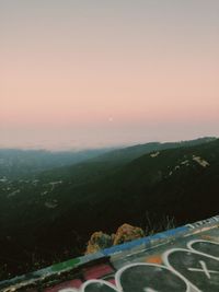 Scenic view of landscape against sky during sunset