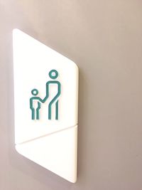 Information sign board in bathroom