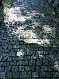 Full frame shot of cobblestone street