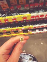 Close-up of cropped hand