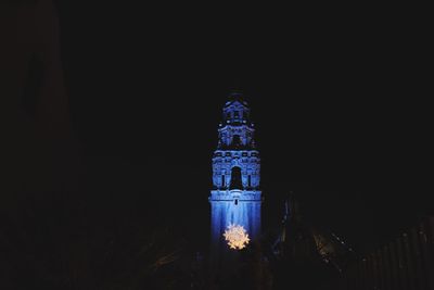 Clock tower at night