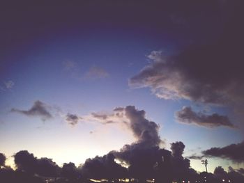 Low angle view of cloudy sky