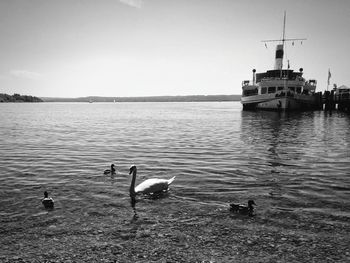 Boats in sea