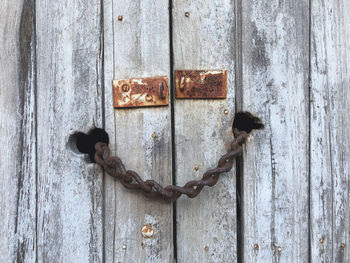 Close-up of closed door