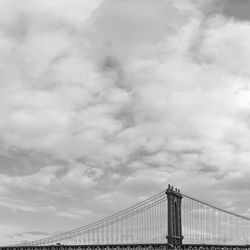 Low angle view of suspension bridge