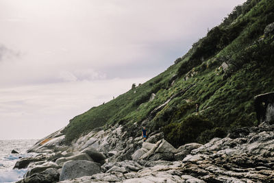 Scenic view of mountain against sky