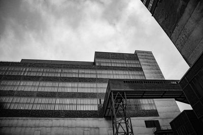 Low angle view of modern building against sky