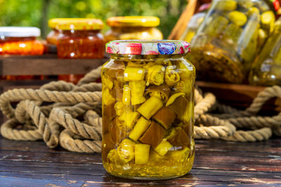 Close-up of pills on table