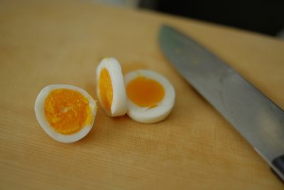 Close-up of food on cutting board