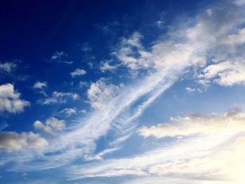 Low angle view of clouds in sky