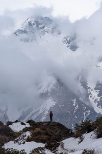 Scenic view of snowcapped mountains