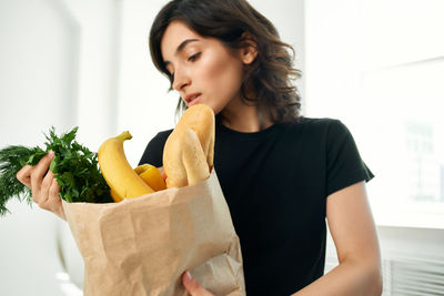 Young woman looking away