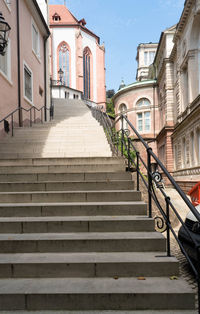 Staircase of building in town