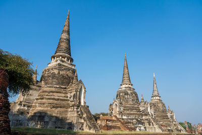 Pagoga in the old temple in ayutthaya thailand