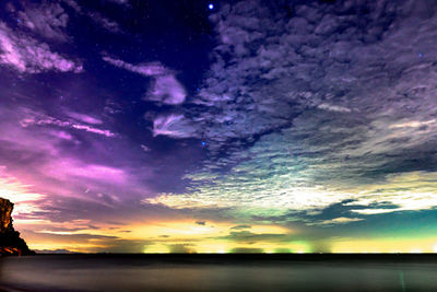 Scenic view of dramatic sky during sunset