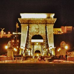 View of illuminated historical building at night