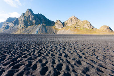 Scenic view of desert against sky